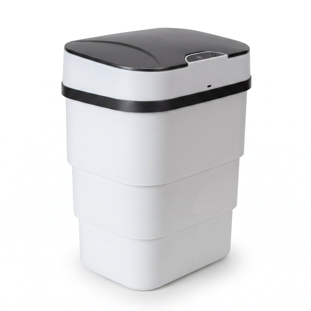 Caneca de Basura Inteligente Plegable con Sensor y Tapa Automática